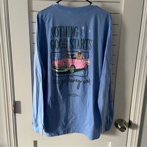 Simply Southern Blue Long Sleeve Tshirt Nothing Good Starts In a Getaway Car